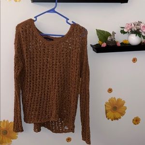 American Eagle brown knit sweater